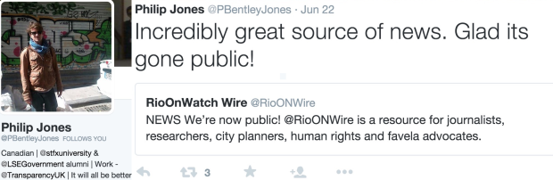 LSE and Transparency's Philip Jones congratulates RioONWire on going public