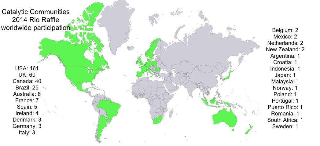 Rio Raffle Participant Map