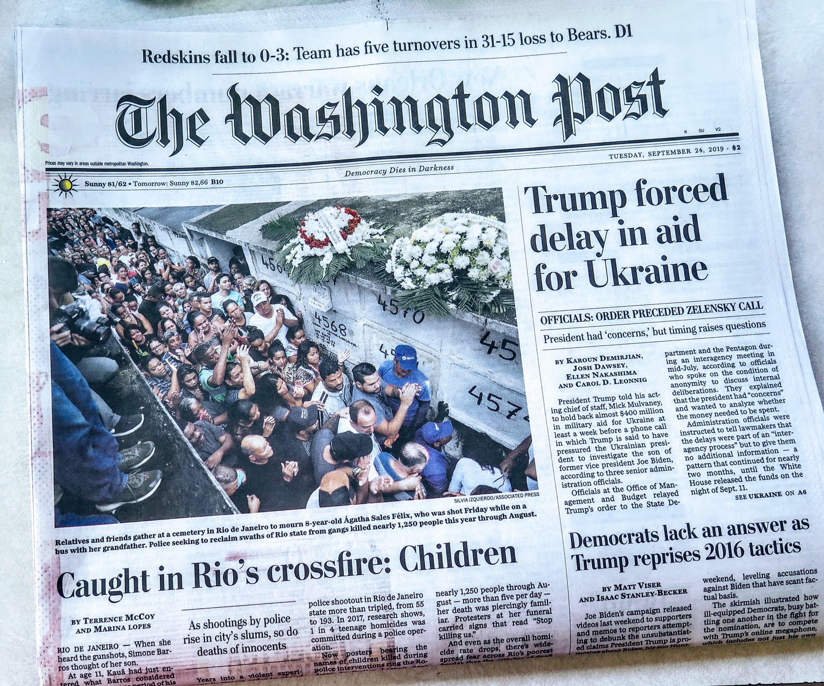 The Washington Post - Today's Cover